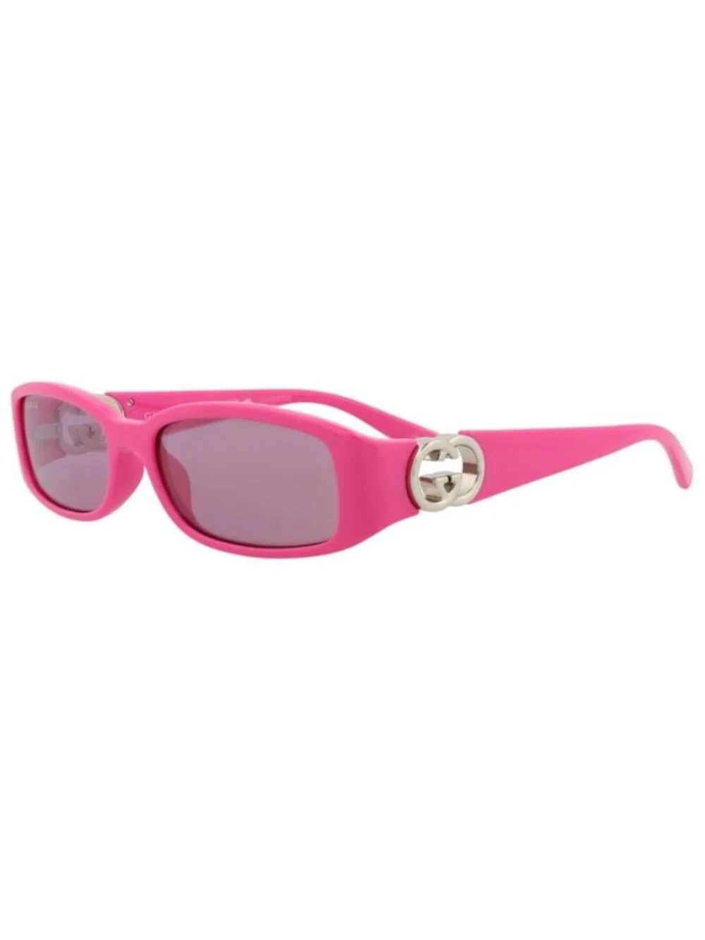 New Gucci Womens Square/Rectangle Fuchsia Fuchsia Pink Fashion Designer Sunglass